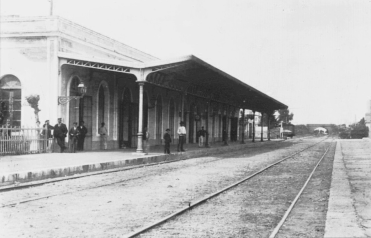 La estación de San Fernando a principios del siglo XX.